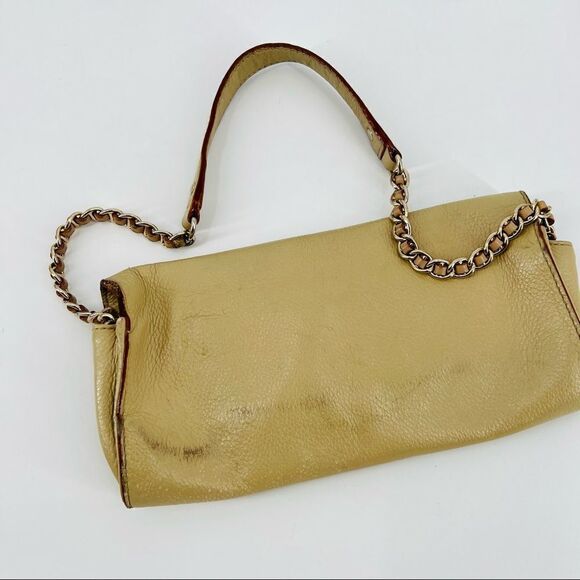 Kate Spade cream shoulder bag turn close chain clutch - Picture 4 of 9